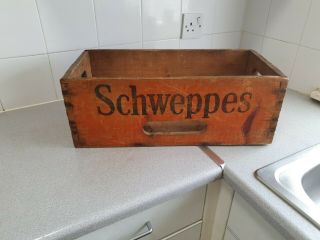 Vintage Schweppes Wooden Crate. ,  And In.