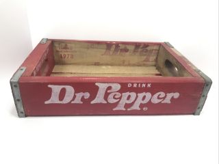 1978 Drink Dr.  Pepper Wood Wooden Flat Crate Temple Chattenooga Farm House Vgc