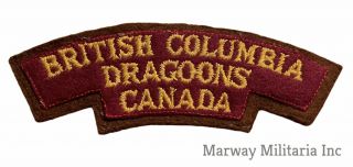 Ww2 British Columbia Dragoons Cloth Shoulder Flash (203e)