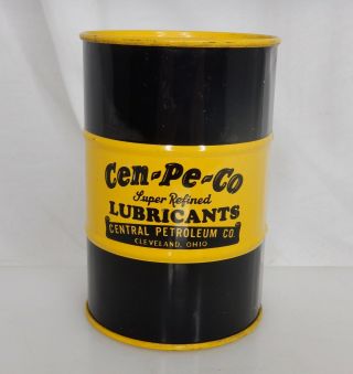 Cen - Pe - Co Lubricants Motor Oil,  Vintage Advertising Coin Bank Tin Can - 83732