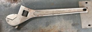 Vintage J H Williams Superjustable 18 " Adjustable Crescent Wrench Tool Usa