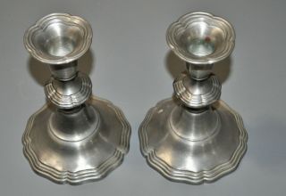 Vintage Colonial Casting Co Meriden Ct Pewter Candle Holder Candlesticks Ccc