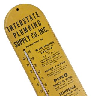 Vintage Plumbing Supply Poughkeepsie N.  Y.  Advertising Thermometer 2