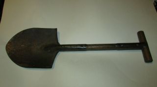 Vintage Wwii Us Army T - Handle Entrenching Shovel Tool,  (marked U.  S.  On Handle)
