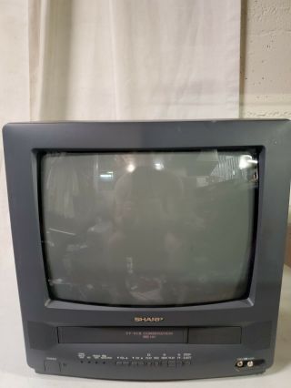 Vintage Sharp 13 " Tv Vcr Combo Retro Gaming Television Crt 13vt - K100 & Remote