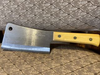 Meat Cleaver 110 - 6 6 " Ja Henckels Knife Germany Vintage Twinworks Wooden Handle