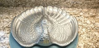 Vintage Arthur Court 1992 Turkey Tray Aluminum Thanksgiving Serving Platter Rare