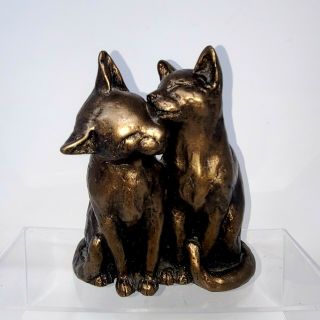 Frith Sculptures Yum Yum And Friend Cat Figurine Paul Jenkins Bronze Resin Cats