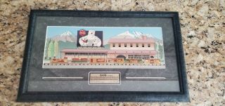 1997 Coca - Cola Limited Edition Framed 6 Train Pins Collectible Set - 0934 Of 2500