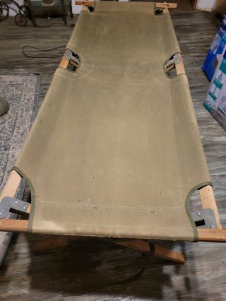 Vintage Army Cot From World War Ii