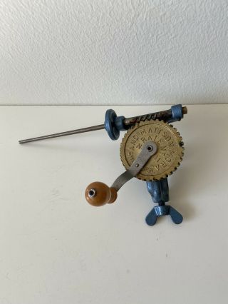 Vintage Swedish Weaving Bobbin Winder Mattson Mora Sweden Patent