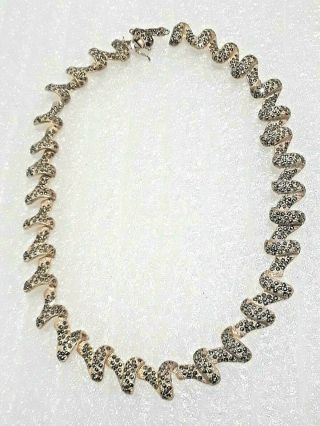 Vintage Ow 925 Sterling Silver Necklace For Repair 62 Grams Orfevrerie Wiskemann