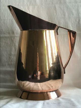 1934 Copper Pitcher,  Chase Brass & Copper Co,  Designed By Ruth Gerth,  2 Quart