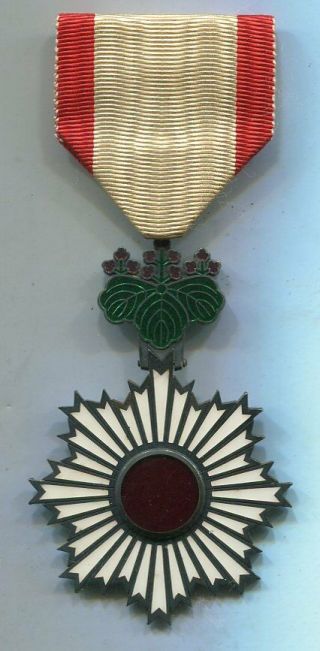 Ww2 Wwii Japanese Order Of The Rising Sun 6th Class Medal Japan Military Officer