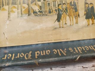1940s SCHEIDT BREWING COMPANY TIN LITHO ADVERTISING BEER TRAY VALLEY FORGE BEER 2