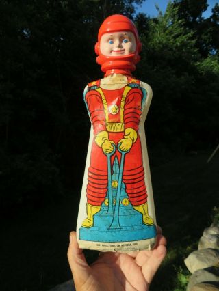 Rare Vintage Space Boy Bottle Doll Ivory Soap Detergent Plastic Bottle Rockets