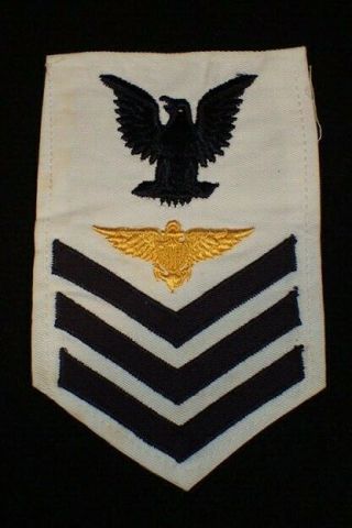 Ww2 Usn Navy Aviation Pilot 1st Class Petty Officer 1945 Date Rate Gold Wings Vf