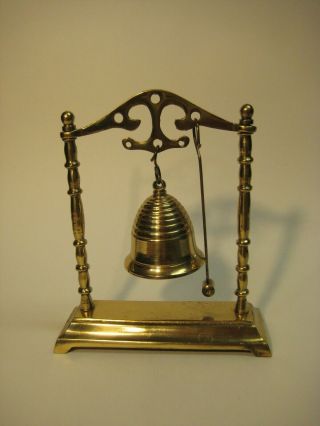 Brass Bell On Stand With Ringer Mallet