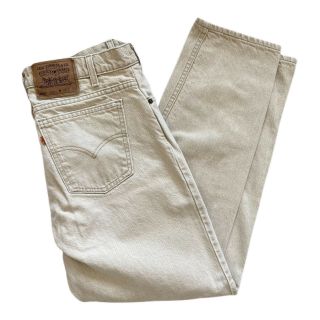 Vintage Levi’s 550 Jeans Men’s Size W36 L32 Beige Denim Orange Tab Made In Usa