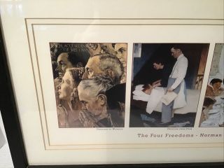 Norman Rockwell The Four Freedoms Framed Print 21 1/4” X 11 1/4” 2