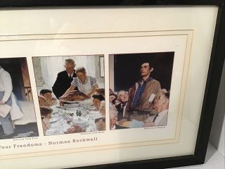 Norman Rockwell The Four Freedoms Framed Print 21 1/4” X 11 1/4” 3