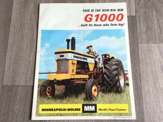 1965 Minneapolis Moline G1000 Color Dealer Brochure