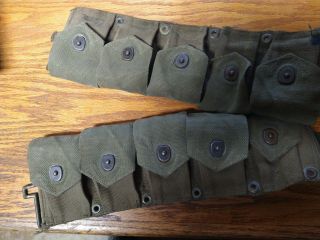 Us Army Military Issue M1 Garand Ammo Cartridge Pouch Belt