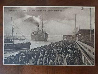 White Star Line Adriatic Departs On Maiden Voyage May 1907 Postcard
