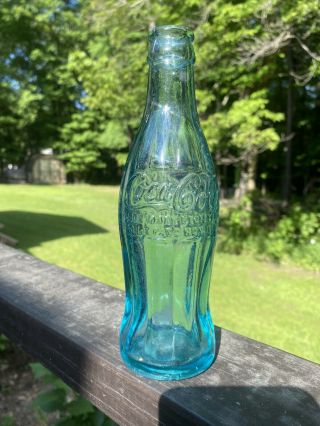 Beautifully Colored Ice Blue Coca Cola Bottle Nov.  16 1915 No City Name