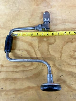 Vintage Stanley Bit Brace Drill No 923.  Extra Large 14” Sweep. ,  Oiled 2
