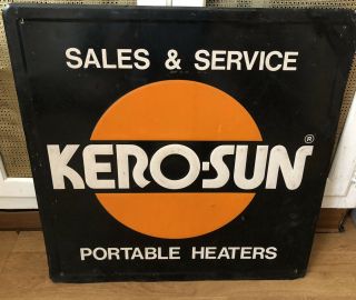 Vintage Kero - Sun Kerosun Kerosene Metal Sales Service Advertising Sign