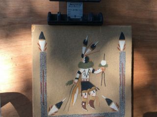 Vintage Navajo Sand Painting By Edward Yazzie
