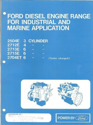 Ford Diesel Engine Range For Industrial And Marine - 1973 Brochure