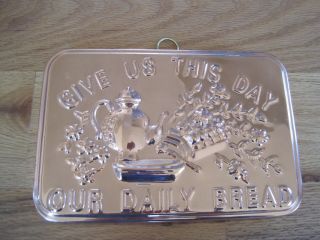 Odi Old Dutch Copper Give Us This Day Daily Bread Hang On Wall Decor 10 "