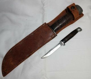 Us Ww2 Vintage Old Pal Rh - 36 Fighting Knife W/ Sheath,  M3f Ssp Knife