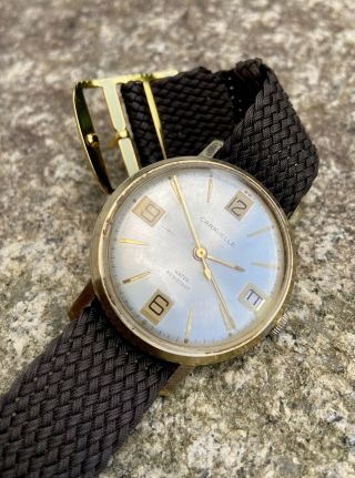 Caravelle By Bulova Vintage Gold Watch With Date Serviced