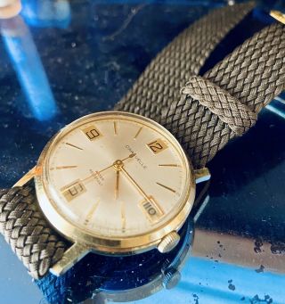 Caravelle by Bulova Vintage Gold Watch with Date SERVICED 3