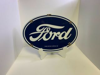 Vintage Porcelain Ford Motor Company Gas And Oil Sign