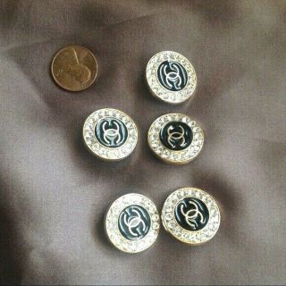 Chanel 5 Vintage Crystal Replacement Buttons.  Authenticity Guaranteed