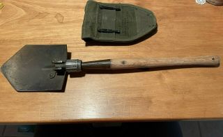 Wwii Us Army Military Folding Shovel 1945 Ames With Case For Gilberto Hernandez