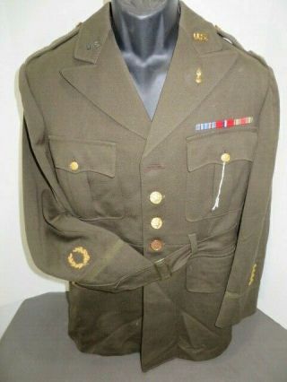 Ww2 Us Army Officers Uniform Jacket Named Ordnance Lt,  Army Service Forces