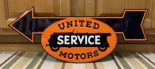 United Service Motors Metal Sign Garage Vintage Style Wall Decor Tools Oil Bar