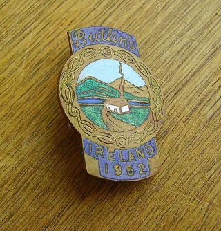 Vintage 1950s Rare Butlins Holiday Camp Enamel Badge Mosney Ireland 1952 Dublin