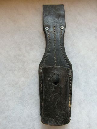 Wwii German Army Black Leather K - 98 Bayonet Frog 1940 Dated And Marked On Back