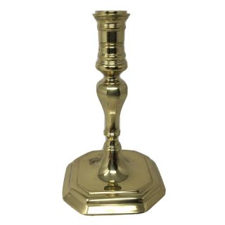 Colonial Williamsburg Brass 7” Square Base Candlestick By Virginia Metalcrafters