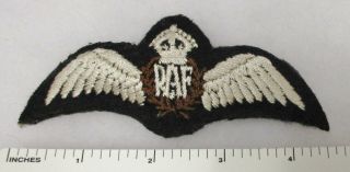 Ww2 Vintage British Royal Air Force Raf Pilot Wings Patch Padded