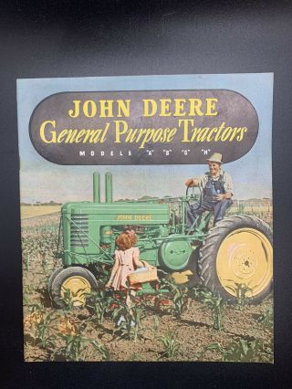 Fantastic 1941 John Deer General Purpose Tractors Brochure Models Abg&h