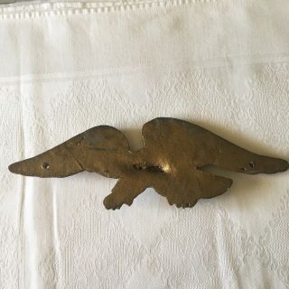 Vintage Cast Iron Eagle Wall Hanging Art Decor Plaque Outdoor 4 1/2 