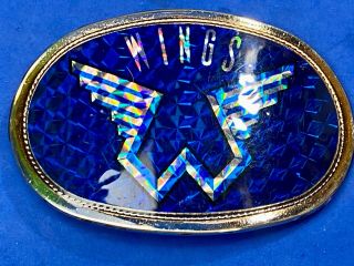 Vintage 1977 Pacifica Wings Rock Music Band Buckle