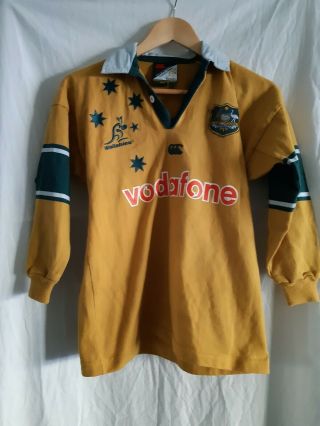 Vintage Wallabies Canterbury Jersey Size 10 Made In Australia